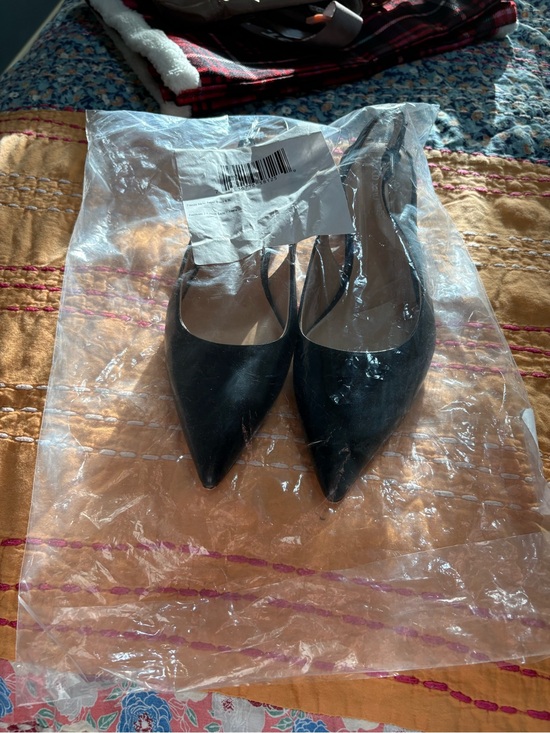 Franco Sarto Black Pointed Toe Slingback Heels main image 0